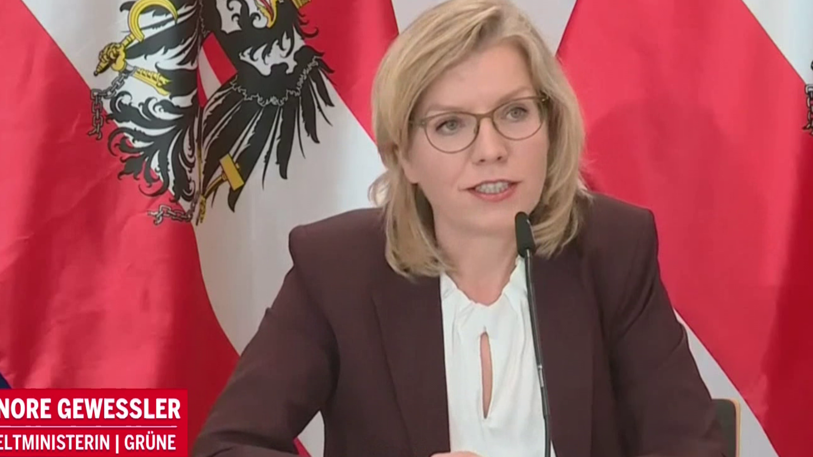 Leonore Gewessler im Rahmen der aktuellen UNKlimakonferenz oe24.at