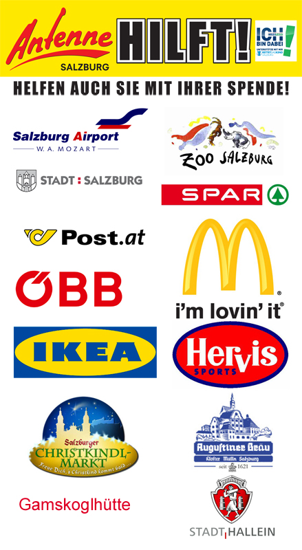 Antenne Salzburg Hilft Logos