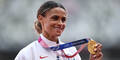 Hürdenläuferin Sidney McLaughlin mit ihrem Olympia-Gold