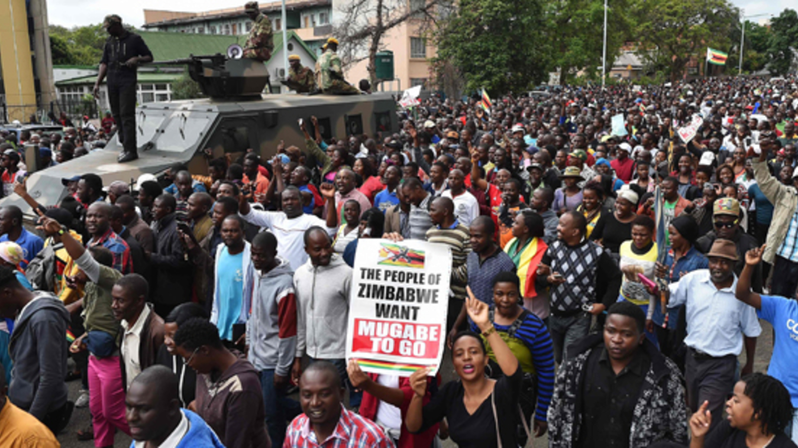 Simbabwe Tausende Fordern Mugabes R cktritt