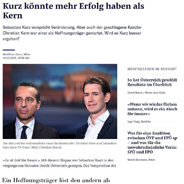 Medien machen Kurz zu Donau-Messias
