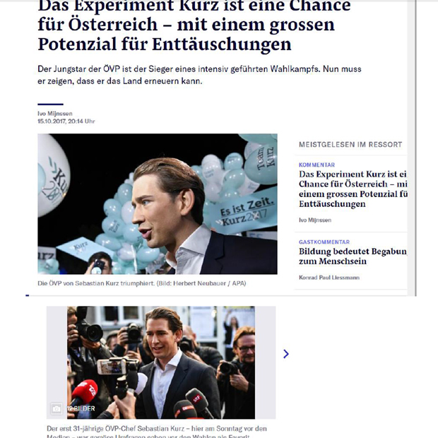 Medien machen Kurz zu Donau-Messias