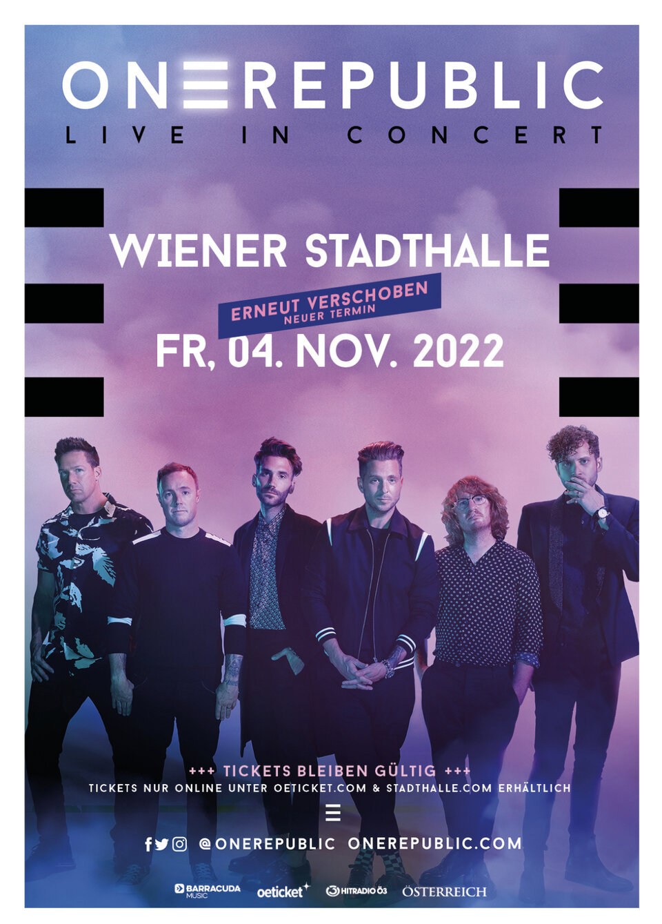 OneRepublic kommen am 4. November nach Wien!