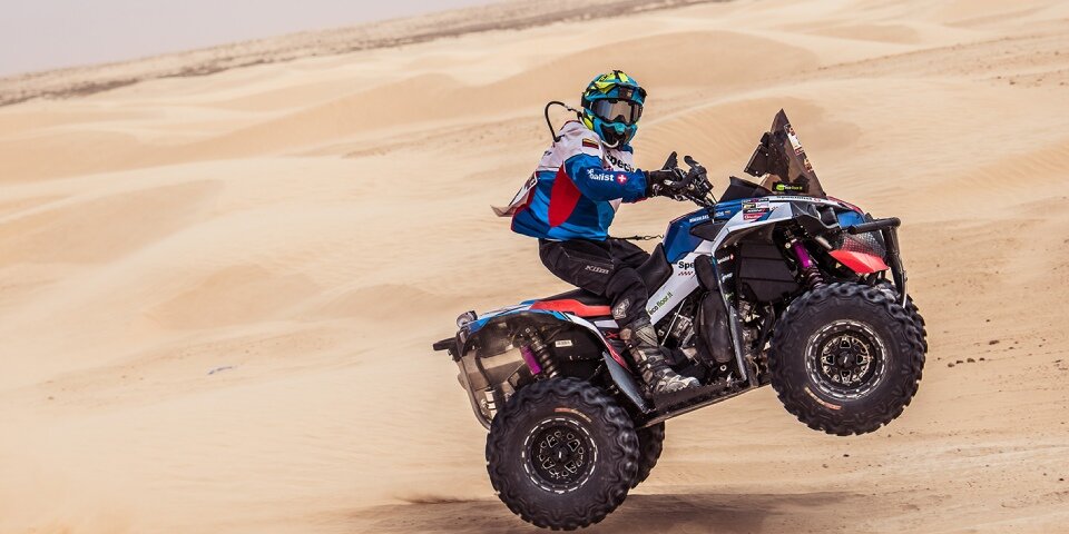 Quad Fahrer in der Wüste