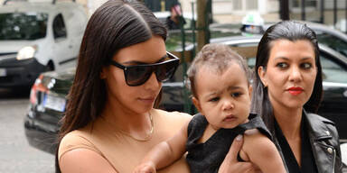 Kim Kardashian & Nori in Paris