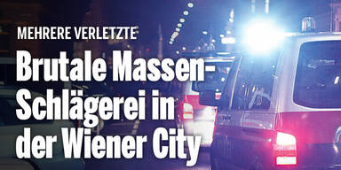 Brutale Massenschlägerei in der Wiener City