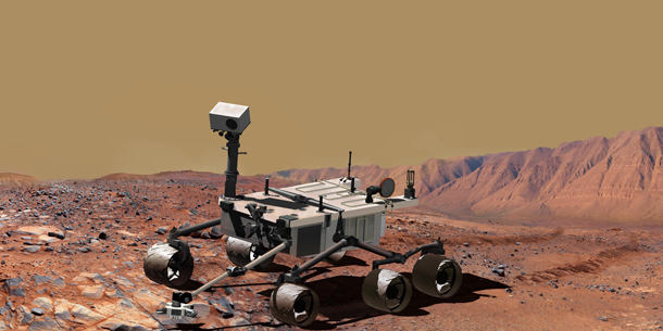 Mars-Rover feuerte mit Laser auf Stein