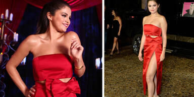 Selena Gomez sexy in Rot