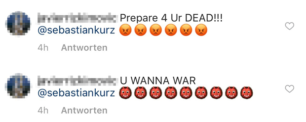 Morddrohungen Kurz