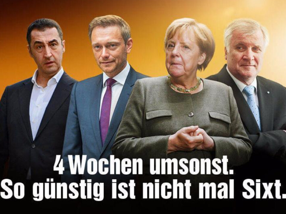 Spott und Häme für Jamaika-Verhandler