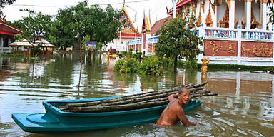 Thailand Hochwasser Überschwemmung