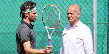 Tennis-Star Dominic Thiem und Manager Herwig Straka