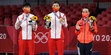 Sun Yingsha, Chen Meng und Ito Mima - Tischtennis Medaillen-Gewinner bei Olympia 2020