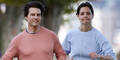 Tom Cruise und
Katie Holmes machen gemeinsam Sport.