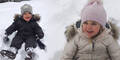 Schwedens Prinzessinnen-Kinder toben im Schnee