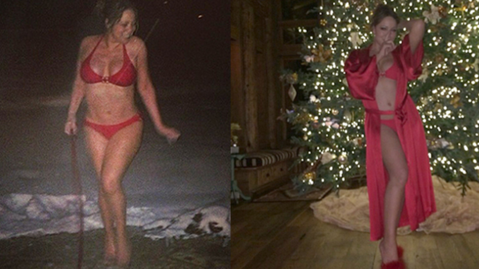 Mariah Carey Im Bikini Durch Den Schnee 