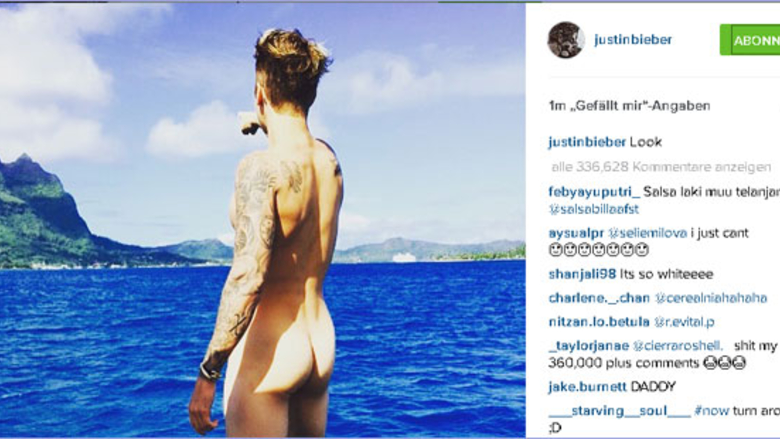 Justin bieber nacktfoto