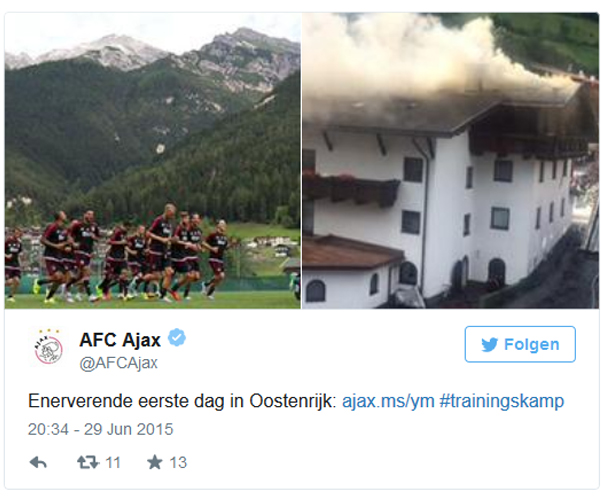 Haus neben Ajax-Hotel brannte