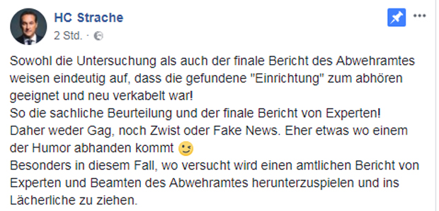 Doch nicht abgehört: So reagiert Strache