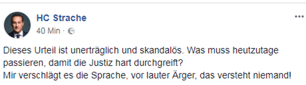 Strache nennt Urteil