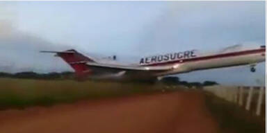 Spektakuläres Video zeigt Flugzeug-Crash