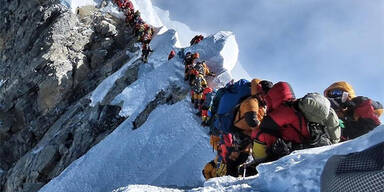 Mount Everest Stau in Todeszone