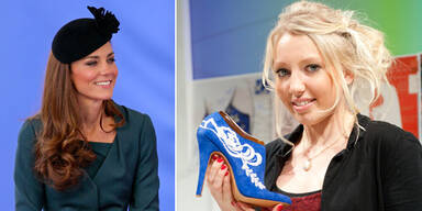 Royalblauer Schuh für Herzogin Kate