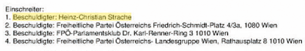 Strache Anzeige