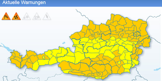 Orkan mit 120 km/h in Österreich