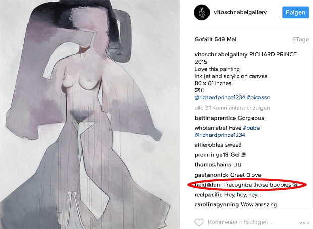 Heidi Klums Brüste als Kunstwerk