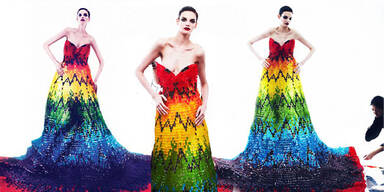 Alexander McQueen inspiriertes Gummibären-Kleid