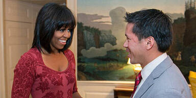 Michelle Obama mit neuem Haarstyle