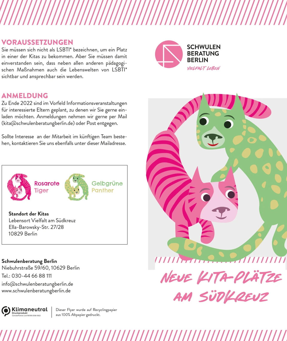Berlin bekommt ersten schwul-lesbischen Kindergarten