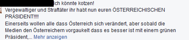 Facebook-Hetze gegen Van der Bellen