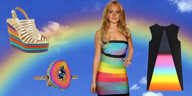 Modische Regenbogen-Parade