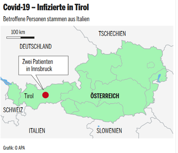 Zwei Fälle in Tirol bestätigt