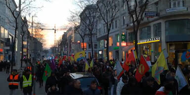 Schwere Krawalle bei Kurden-Demo in Wien