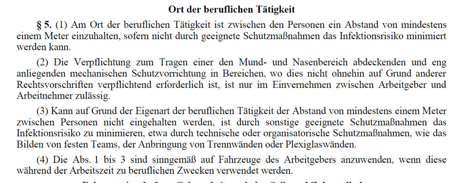 Lockdown-Verordnung