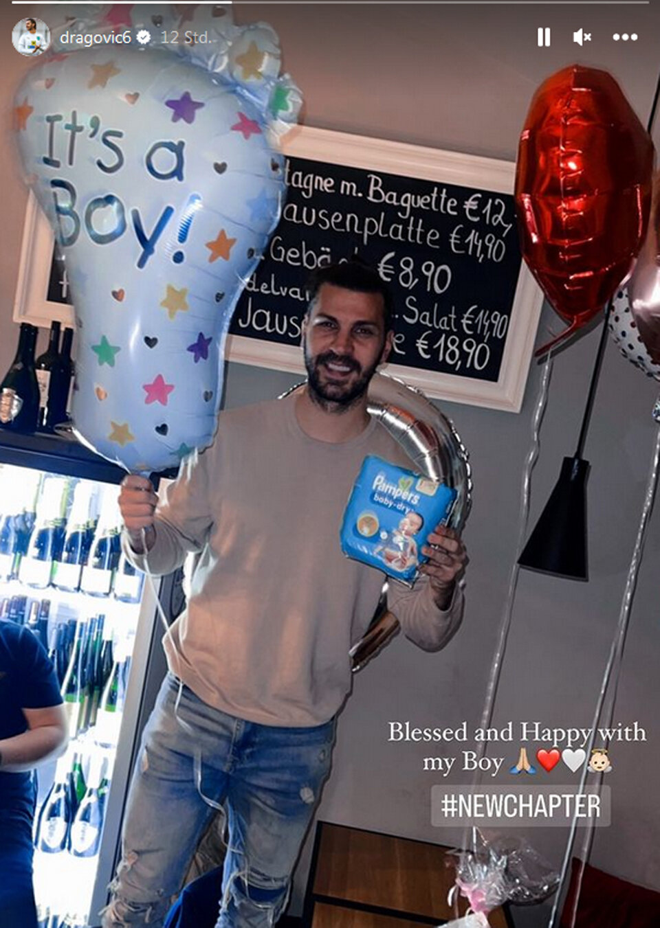 Aleks Dragovic wurde zum ersten Mal Papa