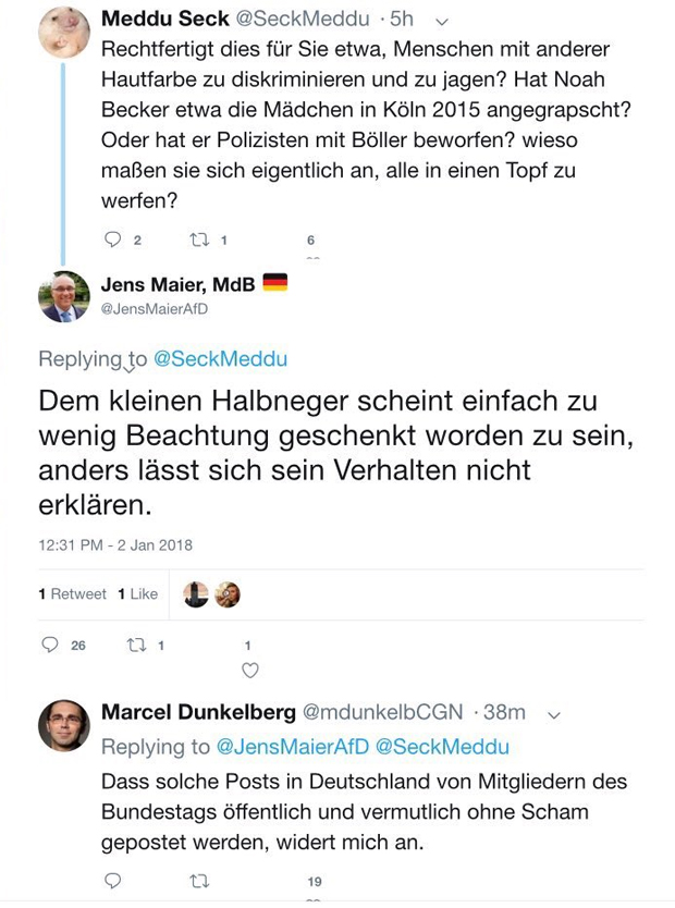 AfDler nennt Becker-Sohn ‚Halbneger‘