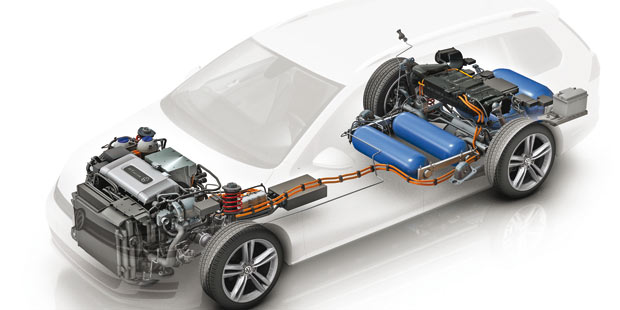 VW zeigt Golf mit Brennstoffzelle