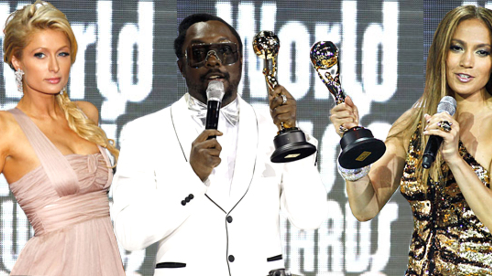 Lady Gaga Black Eyed Peas David Guetta World Music Awards Jennifer Lopez