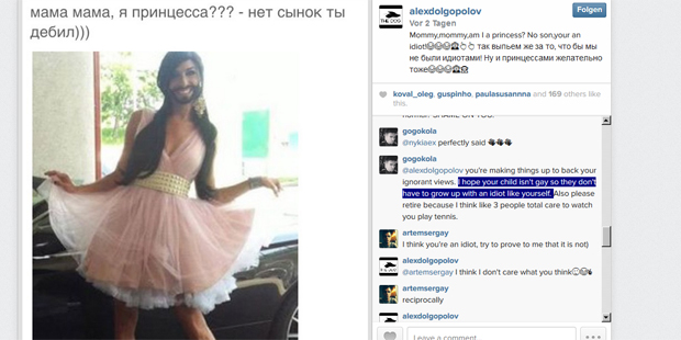 Tennis-Ass beleidigt Conchita Wurst