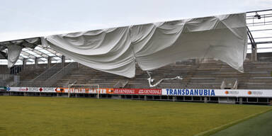 "Sabine" beschädigte Altach-Stadion