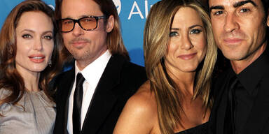 Jennifer Aniston, Angelina Jolie, Brad Pitt, Justin Theroux