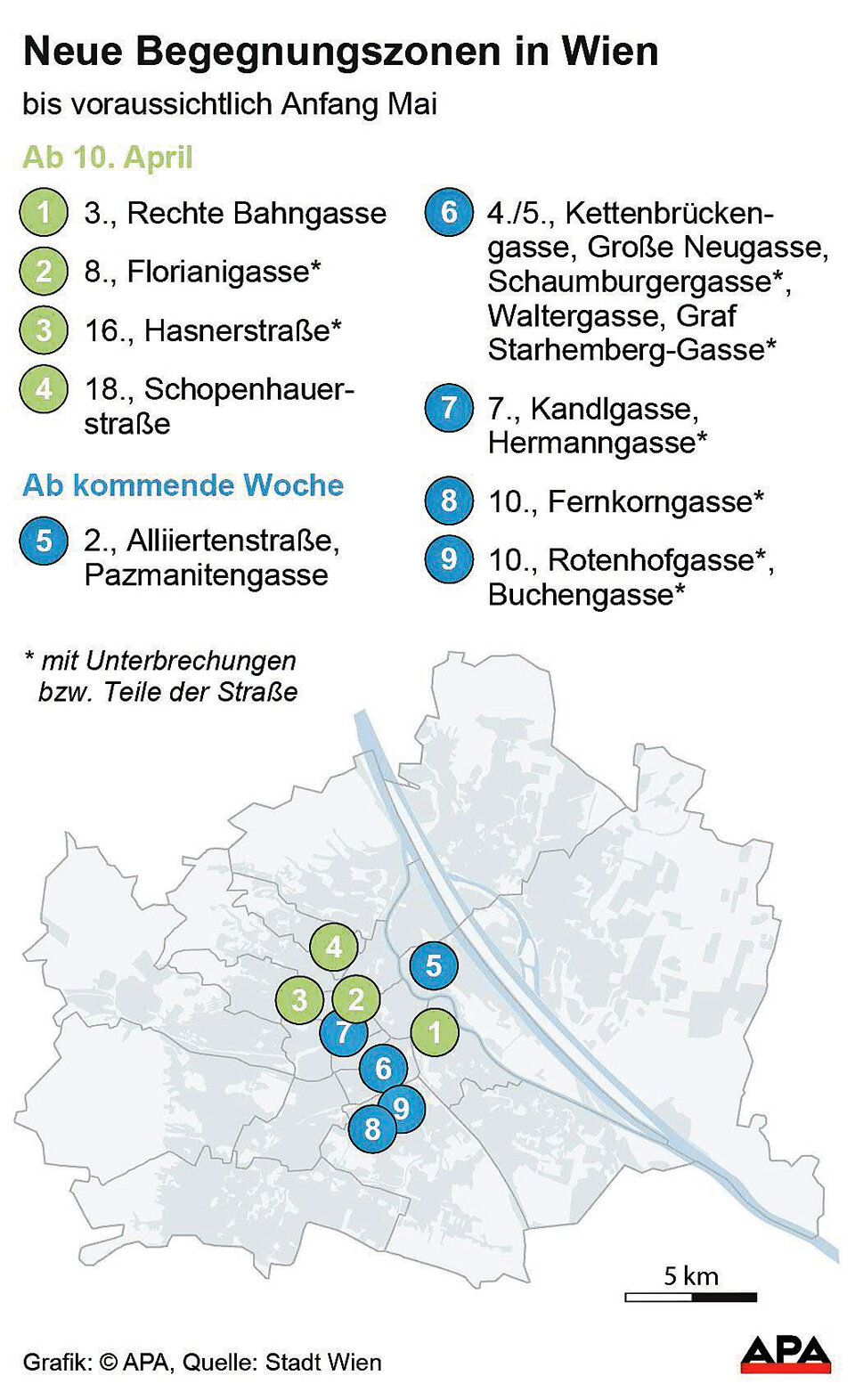 Heute starten erste Corona-Flaniermeilen