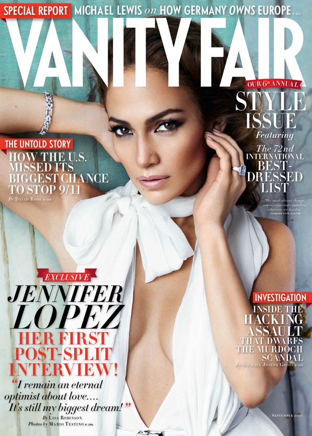 Jennifer Lopez: Sexy am Cover von Vanity Fair