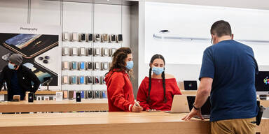 Im Wiener Apple Store herrscht weiter Maskenpflicht
