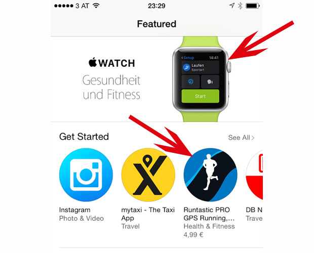 Apple wirbt mit Runtastic für seine Watch