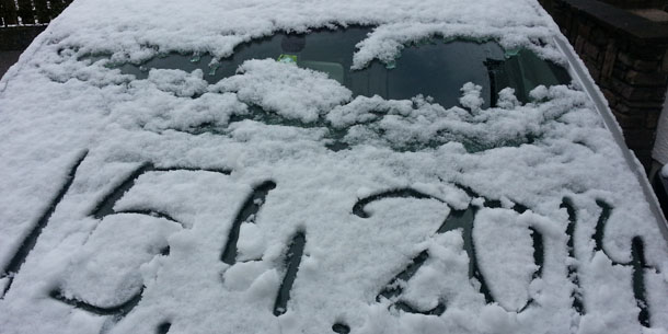 Schnee und Regen in Österreich